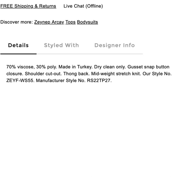 Zeynep Arcay Black Cutout Stretch Knit One Shoulder free Bodysuit Sz US2 - Picture 8 of 8